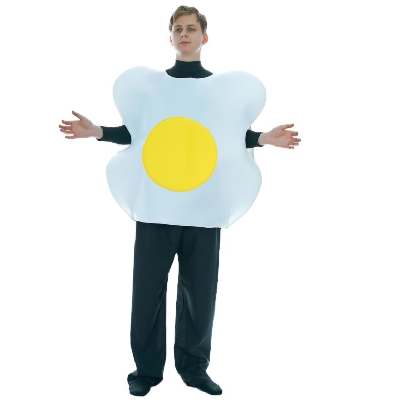 Adult Fried Egg Costume Unisex  Novelty Food Costume