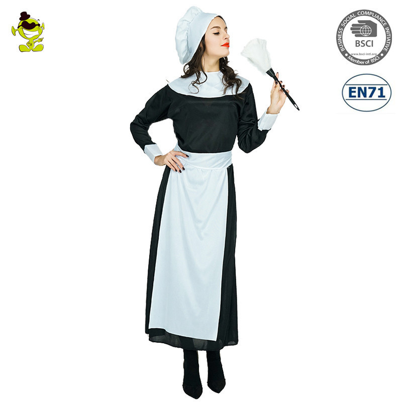 Halloween Career Style Chef Uniform Costume  Cosplay Party Housekeeper Maid Costume For Women