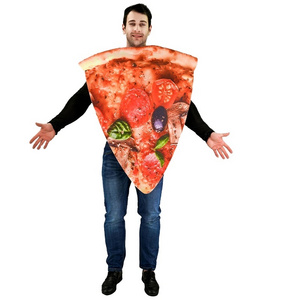 Halloween Party Cosplay Pizza Costume Adult Funny Pizza Mascot Cosplay Costume For Men