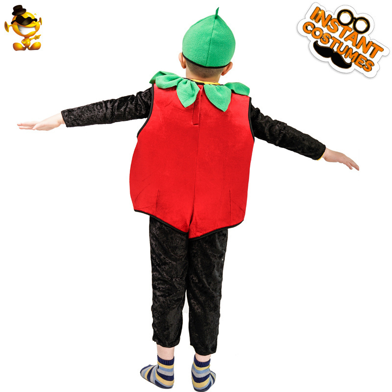 Kid's Cute Strawberry Outfit halloween Party Stage Performance Clothing Cosplay Funny Strawberry Costume