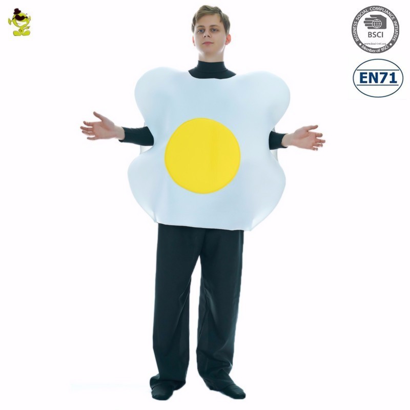 Adult Fried Egg Costume Unisex  Novelty Food Costume