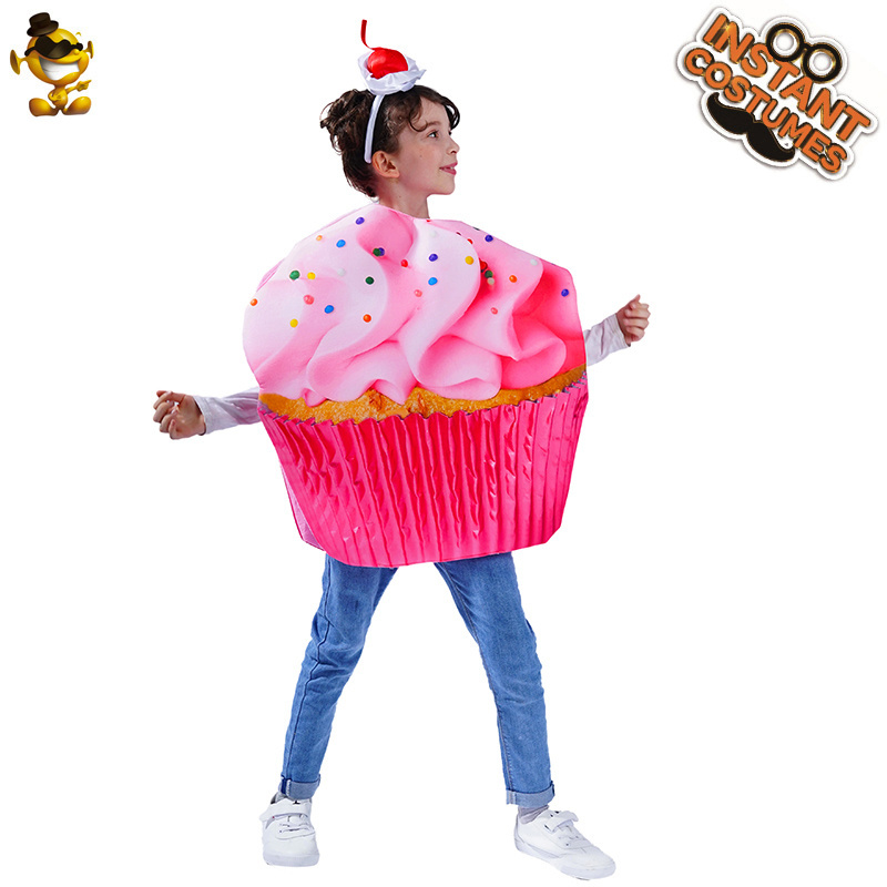 Cute Girl's Tunic Halloween Party Clothing Ice-cream Cupcake Cosplay Costume For Children