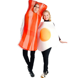 Unisex Food Costume Funny Bacon Costume and Egg Costume for Adults