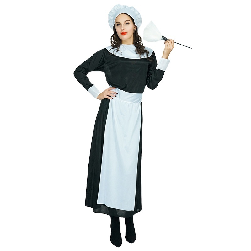 Halloween Career Style Chef Uniform Costume  Cosplay Party Housekeeper Maid Costume For Women