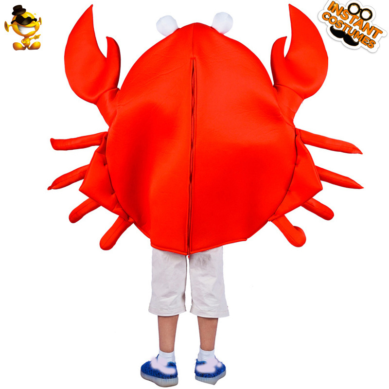 Kids Red Crab Fancy Dress Halloween Party Children Cosplay Cute Crab stage performance Costume