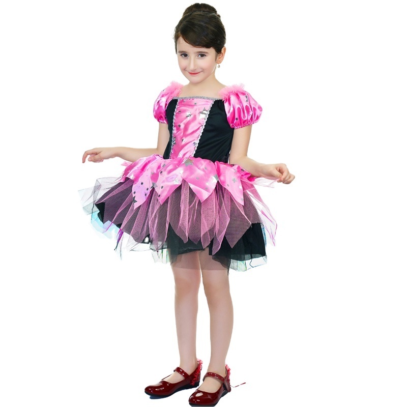 Beautiful Pink Fairy Girl's Dress halloween Party Fancy Dress Cosplay Fairy Princess Costume For Children