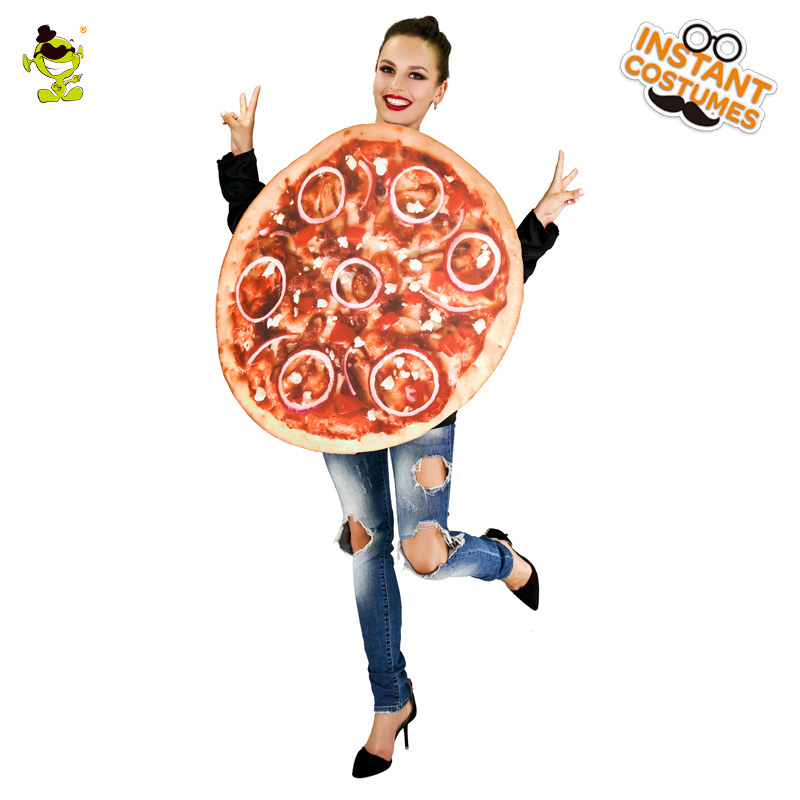 Funny Food Costume halloween Party Fancy Dress Cosplay Pizza Slice Costume For Adult