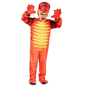 Kid's Cos Orange Tyrannosaurus Fancy Dress Halloween Party Animal Cosplay Dragon Costume