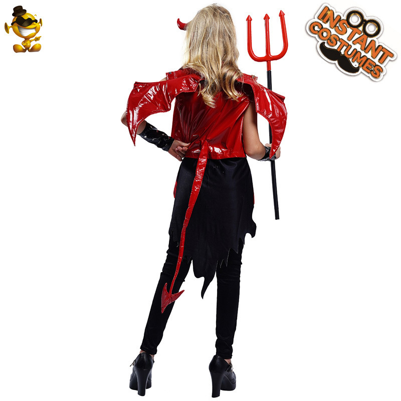 Devil role play Costume Halloween Party Fancy Dress Cosplay Horror Devil Costume For Girl