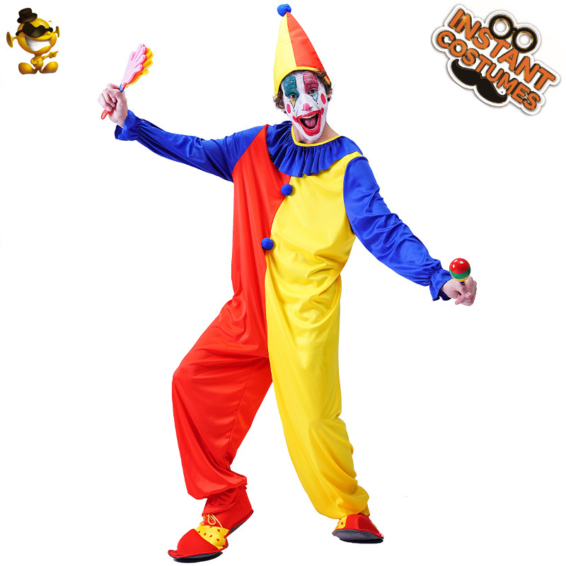 Funny clown Dress Up halloween Party Cosplay Clown Costume Adult Funny Clown Costume For Men