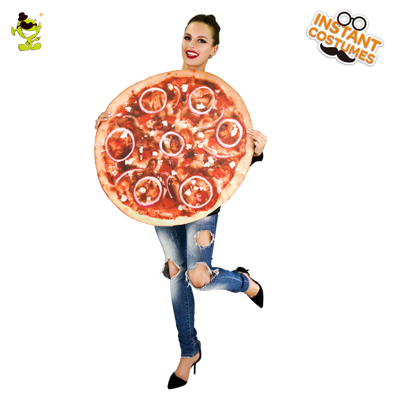 Funny Food Costume halloween Party Fancy Dress Cosplay Pizza Slice Costume For Adult