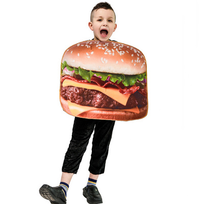 Halloween family Party Dress Up Outfits Kids Funny Cosplay Hamburger Jumpsuit cute Costume