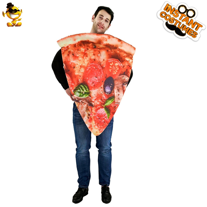 Halloween Party Cosplay Pizza Costume Adult Funny Pizza Mascot Cosplay Costume For Men