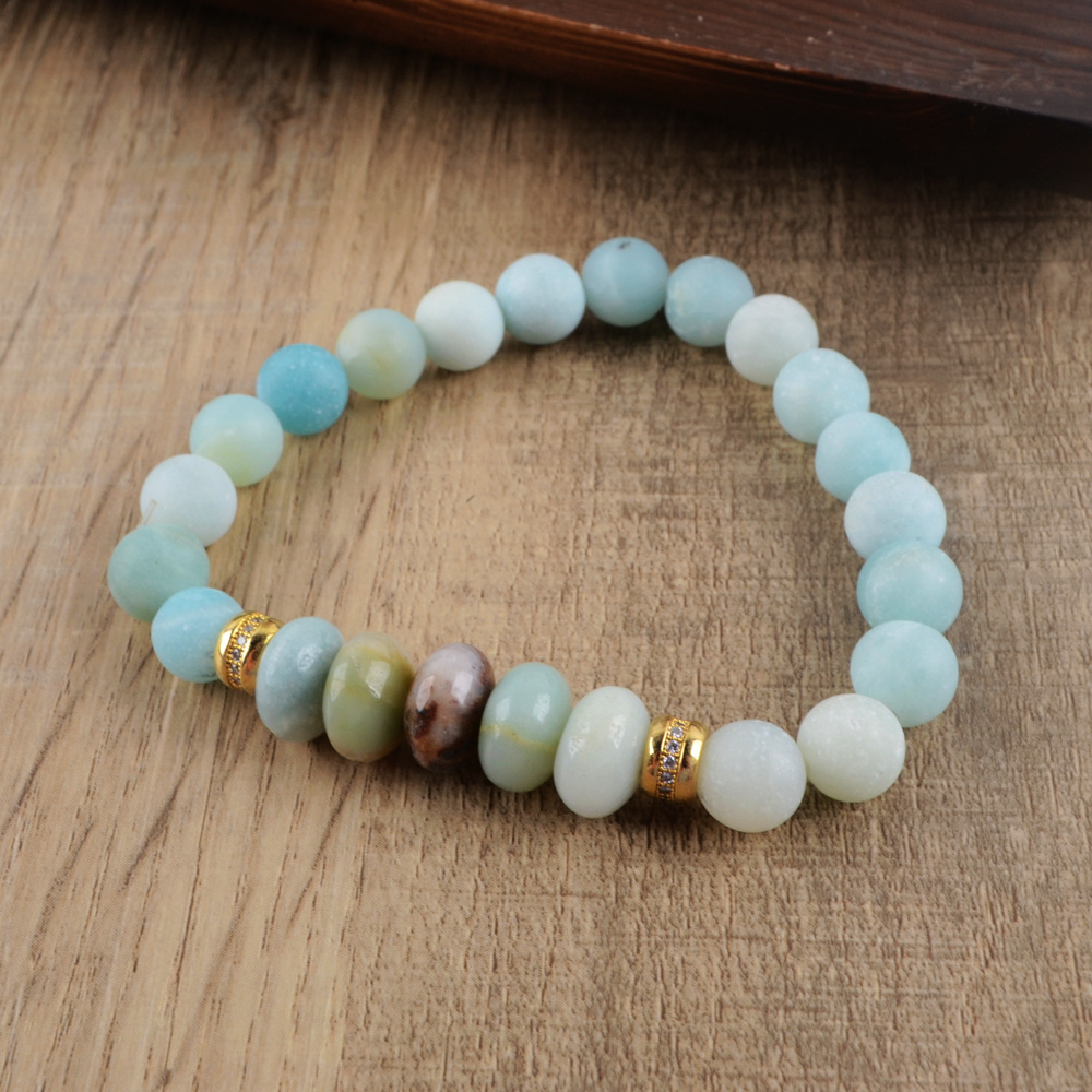 HD0130 agate and gemstone beads natural crystal quartz Round chip 8mm stone beads bracelet