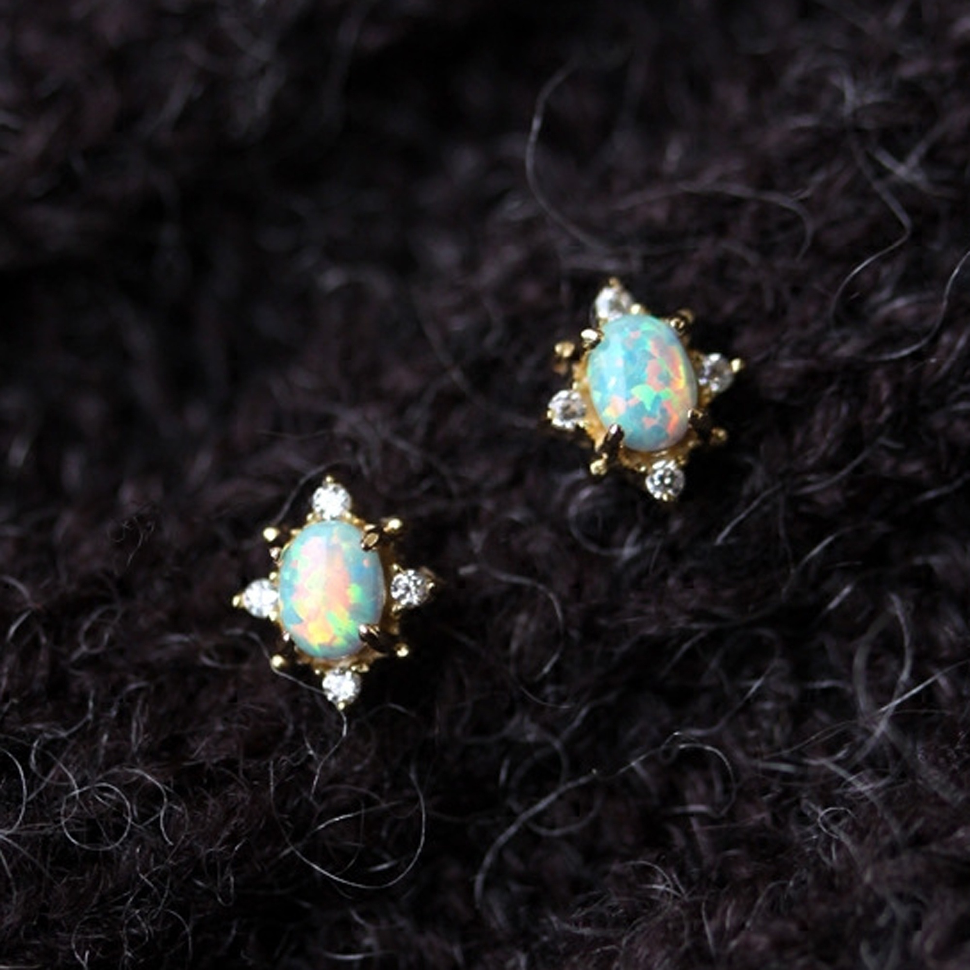 925 Sterling silver gold plated Opal bridal jewelry western earrings fashion earrings wholesale