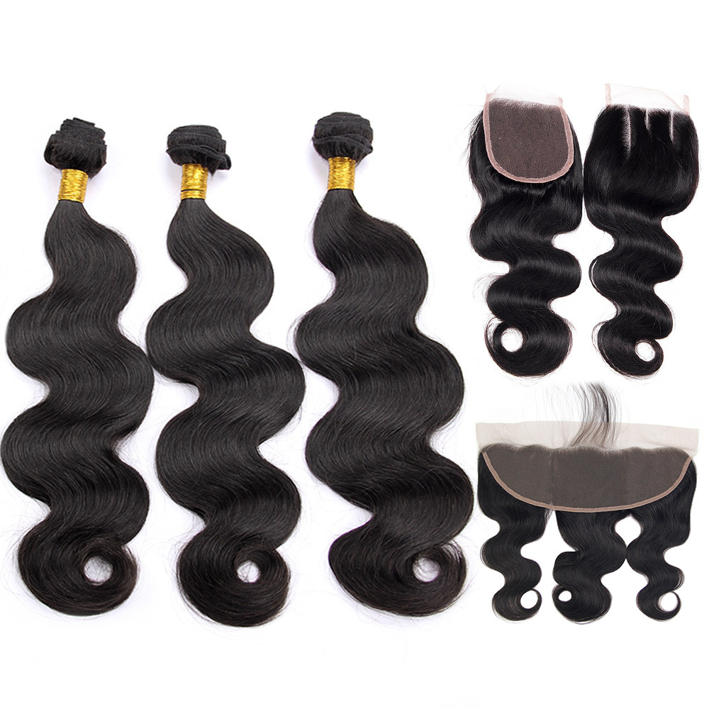 12A raw mink human hair weave with closures, Cuticle aligned virgin hair with frontal, Wholesale Brazilian hair bundle vendor