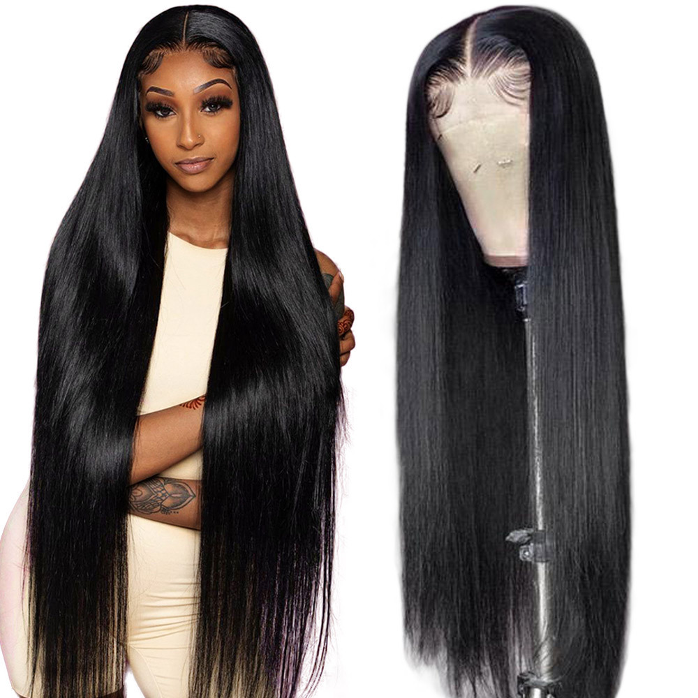 13*4 Transparent hd Lace Wig for American Black Women Deep 13*6 hd Lace Frontal Wigs 40 Inch Full Wig Raw Human Hair Lace Front