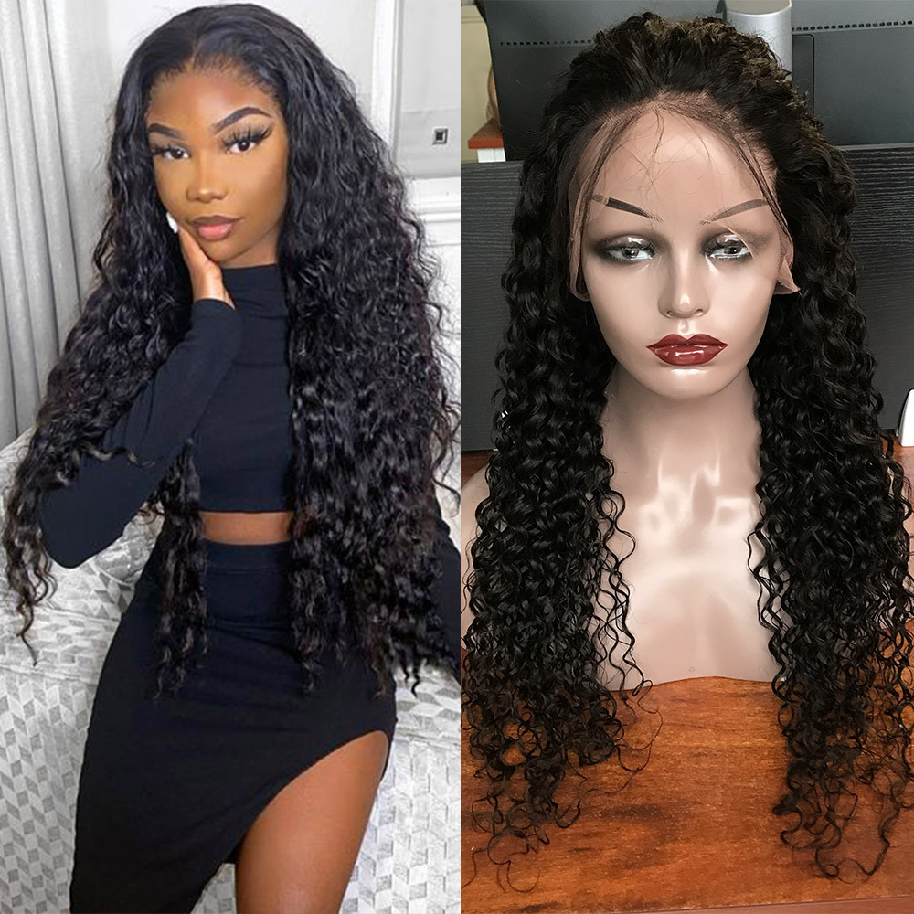 Frontal Wig Vendors Hair Lace Front Wig New Wholesale Cheap Peruvian Water Wave 360 Lace with Baby Hair Human Hair