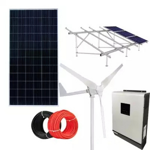 Alicosolar  5kw 10kw 15kw panel solar hybrid solar energy system wind turbine with mppt solar controller wind generator