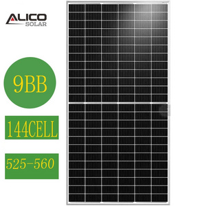 Alicosolar solar panels 12/24 volt 540w 550w 560w 182mm 1/3 cut solar panel mono crystal 610 w 600w