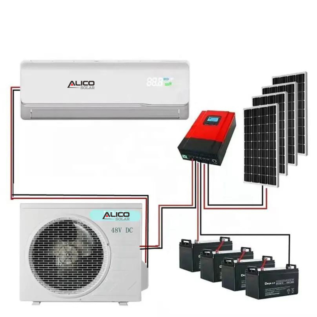 China Top 3 1.5 Ton 3 Star Inverter Solar Energy Powered Air Conditioner 18000Btu 2HP Split Ac Unit Price