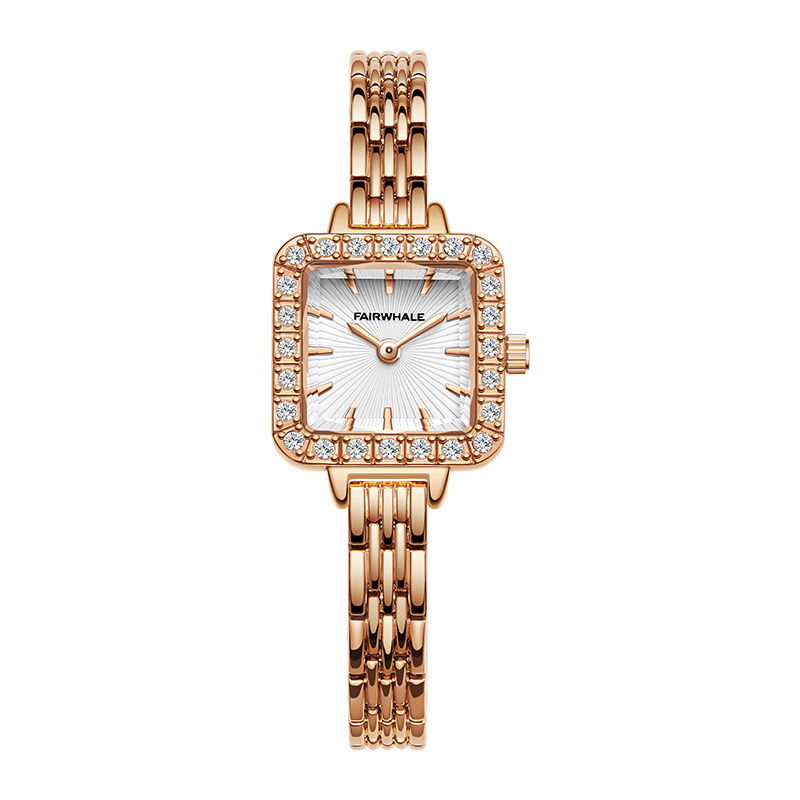 Ladies Fashion Stainless Steel Diamond Watches Waterproof Luxury Bracelet Quartz Watch Women