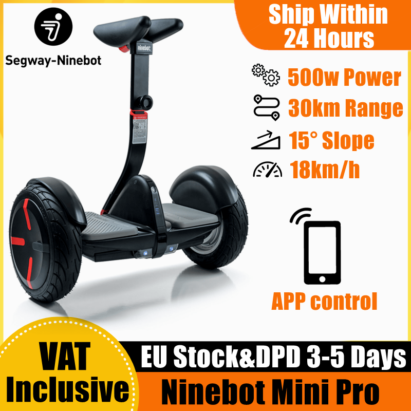 EU STOCK E-Scooter Mini Pro Smart Two Wheel Self-Balancing Electric Scooter 18km/h Speed 30km Range Compatible Gokart