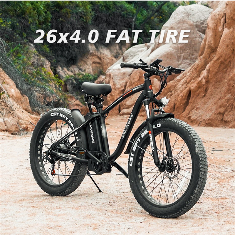 [EU STOCK] Samebike YY26 Electric Bicycle 750W 48V 15AH 26 Inch 4.0 Fat Tire Adult MTB Ebike LCD Snow Beach Motorcycle 35 KM/H