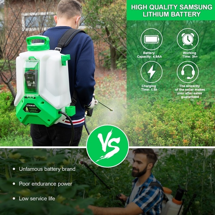 15L 2 speed Factory Supply agricultural electric backpack sprayer battery powered sprayer