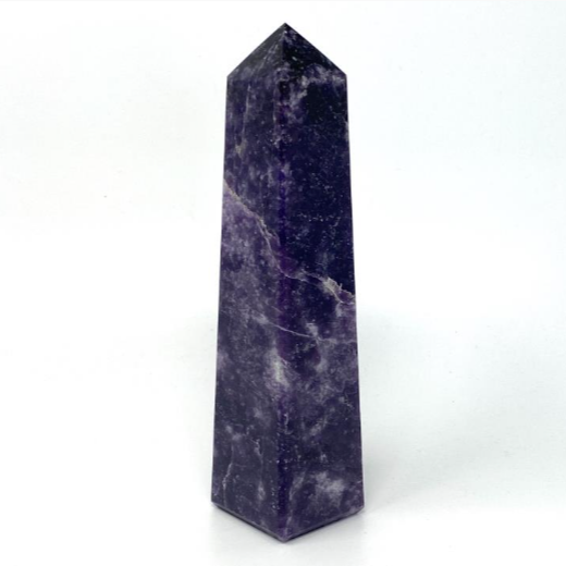 Best Quality Hot Sale Natural Lepidolite Tower Large  4 Faceted  Crystal Stone Agate Bulk Order