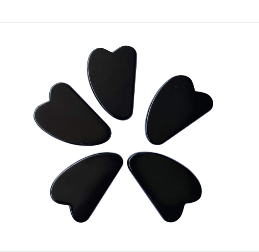 Best Quality Hot Sale Bulk Natural Black Obsidian Gua Sha Facial Tool