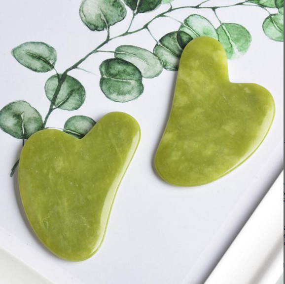 Natural Guasha Facial Jade Face Body Care Spa Gua Sha Board Massager Tool