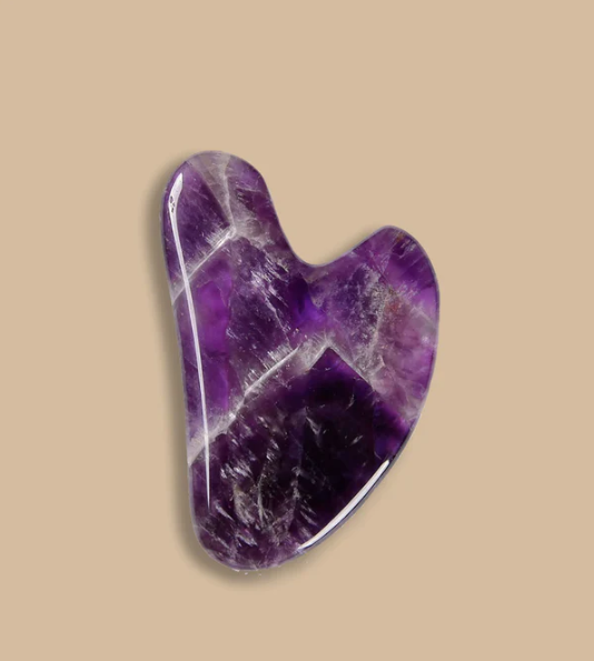 Best Quality Hot Sale Bulk Natural  AMETHYST GUA SHA: Hand Carved