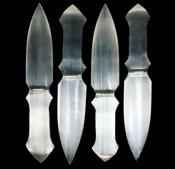 Best Quality Hot Sale Bulk Natural Selenite Dagger  White Crystal Knife  Polished Carved Gemstone  Home Decor