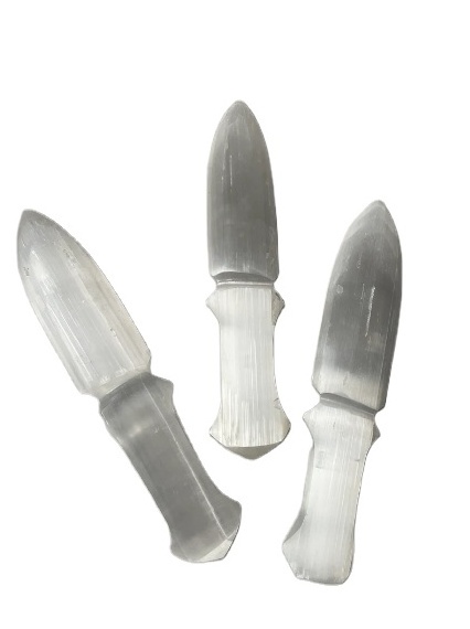 Best Quality Hot Sale Bulk Natural Selenite Dagger  White Crystal Knife  Polished Carved Gemstone  Home Decor