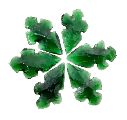 Best Quality Hot Sale Green Glass agate Arrowhead Online at best prices | Get Best quality Arrowhead for sale