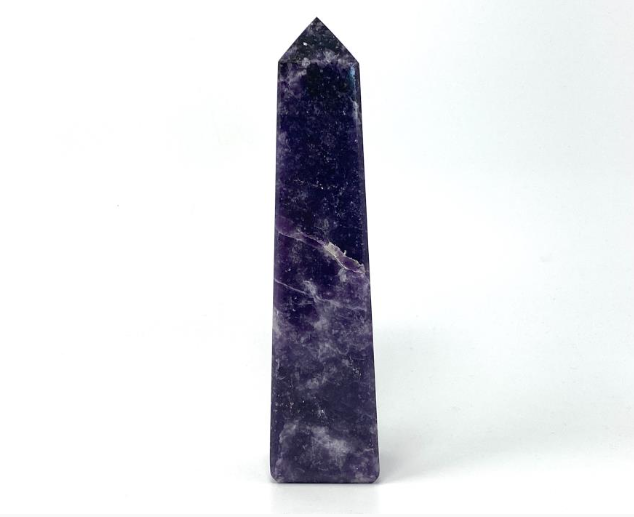 Best Quality Hot Sale Natural Lepidolite Tower Large  4 Faceted  Crystal Stone Agate Bulk Order