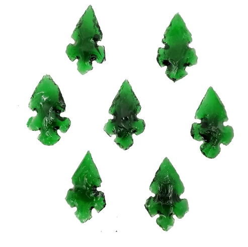 Best Quality Hot Sale Green Glass agate Arrowhead Online at best prices | Get Best quality Arrowhead for sale