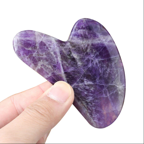 Best Quality Hot Sale Bulk Natural  AMETHYST GUA SHA: Hand Carved