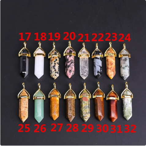 Natural Choice Quartz Crystal Point Healing Stone Pendulum Reiki Chakra Yoga Pillar Pendant