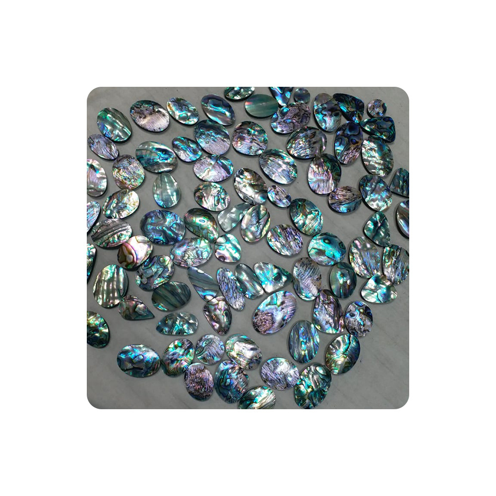 Wholesale Abalone Shells Natural Green Emerald Gemstone Cabochons Sizes 5mm & 6mm round & Oval Shapes Available