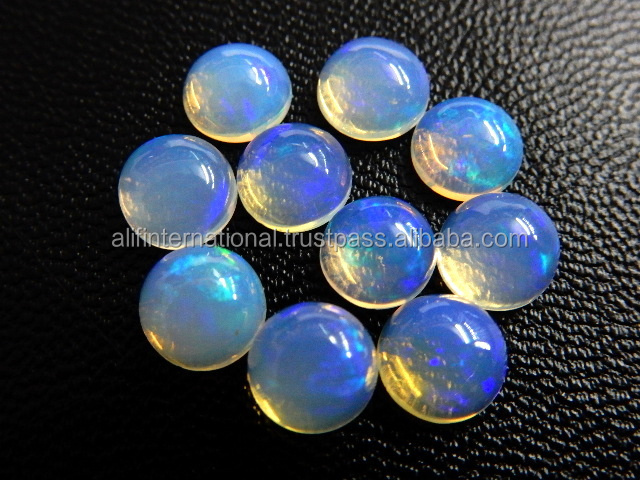 Wholesale 7MM round Natural Ethiopian Opal Cabochon Loose Gemstones for Jewelry Making Opal Mineral Gemstone Cabochon Stone