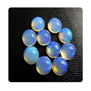 Wholesale 7MM round Natural Ethiopian Opal Cabochon Loose Gemstones for Jewelry Making Opal Mineral Gemstone Cabochon Stone