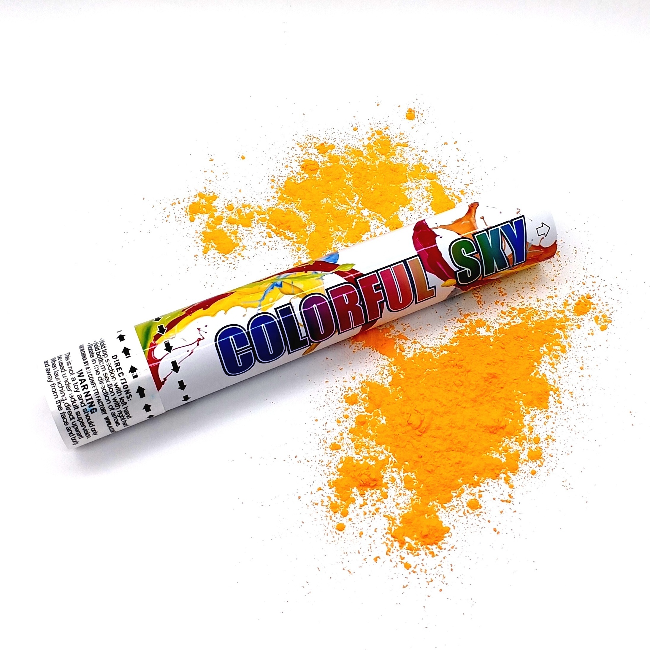 New Design Color Run Colorful Smoke Holi Powder Confetti Cannon biodegradable flameproof party popper confetti cannon