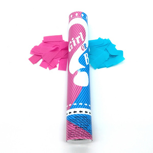 Gender Reveal Party Popper Confetti Powder Cannon Gender Reveal Party Supplies Popper- Smoke Powder & Confetti Sticks Cannons