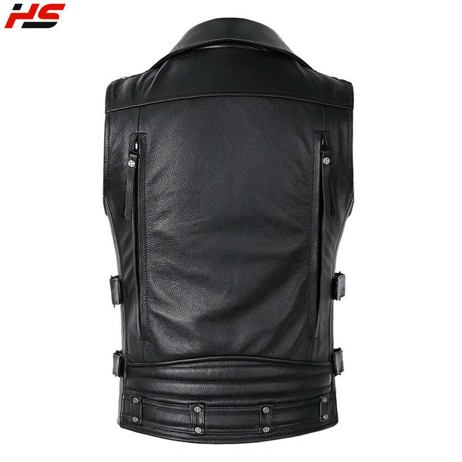 2022 Men Body protection Motorbike Racing Autumn new fashion men leather biker vest