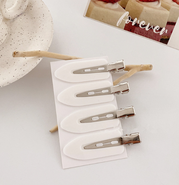 HeSong 4Pcs No Bend No Crease Hair Clips- Styling Duck Bill Clips Alligator Hair Barrettes for Salon Hairstyle Bangs