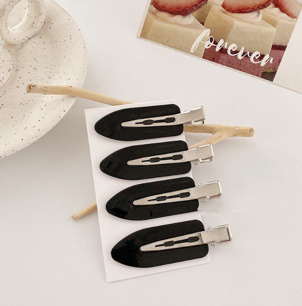 HeSong 4Pcs No Bend No Crease Hair Clips- Styling Duck Bill Clips Alligator Hair Barrettes for Salon Hairstyle Bangs