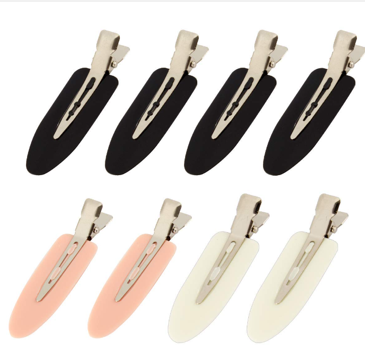 HeSong 4Pcs No Bend No Crease Hair Clips- Styling Duck Bill Clips Alligator Hair Barrettes for Salon Hairstyle Bangs