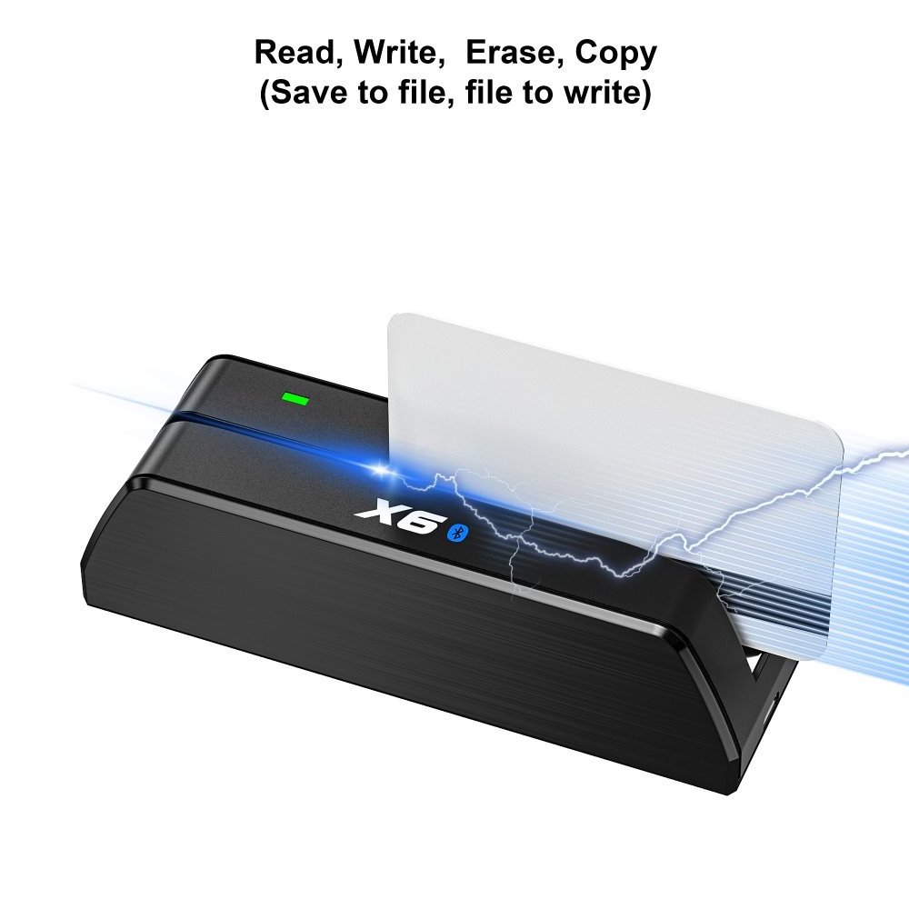 2022 hot sale MSRX6 MSRX6BT credit card writer chip reader writer with EMV PCI certificate blueteeth mpos magnetic card reader